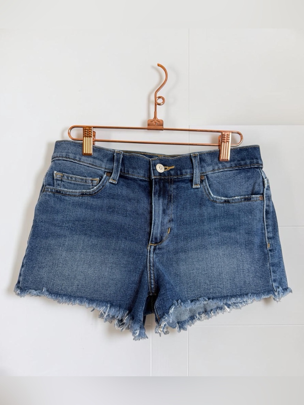 Joe’s Jeans Andreea Cut Off Denim Shorts Frayed Hem Blue Size 27